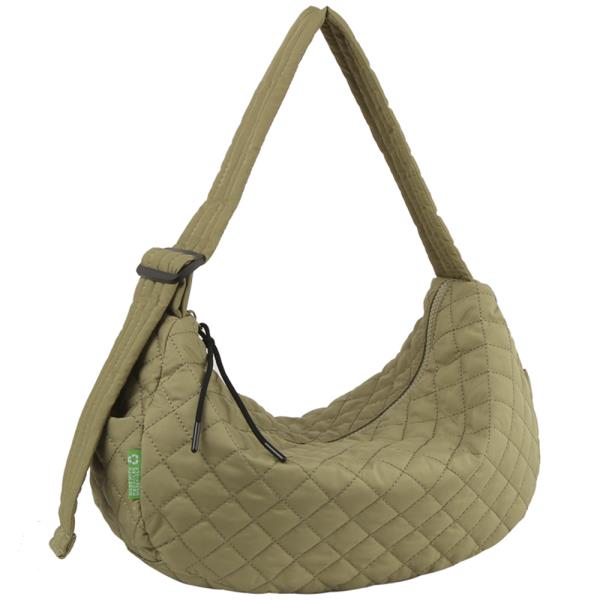 (ONLINE ONLY) Ecostitch quilted nylon shoulder bag