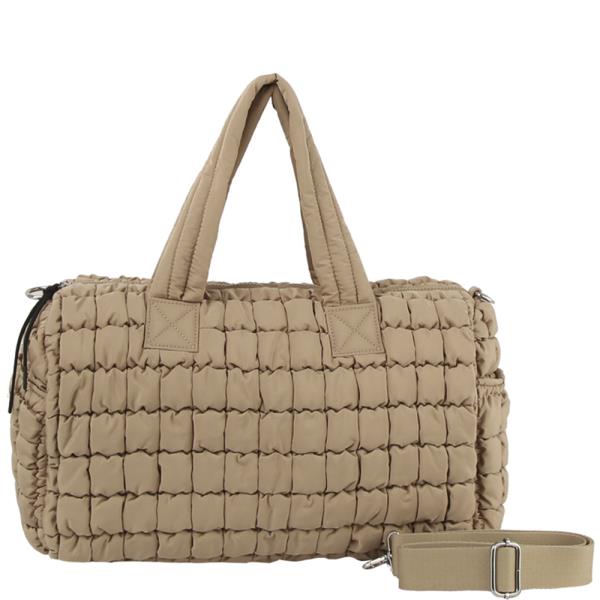 (ONLINE ONLY) Quilted puffy duffel bag