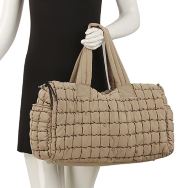 (ONLINE ONLY) Quilted puffy duffel bag