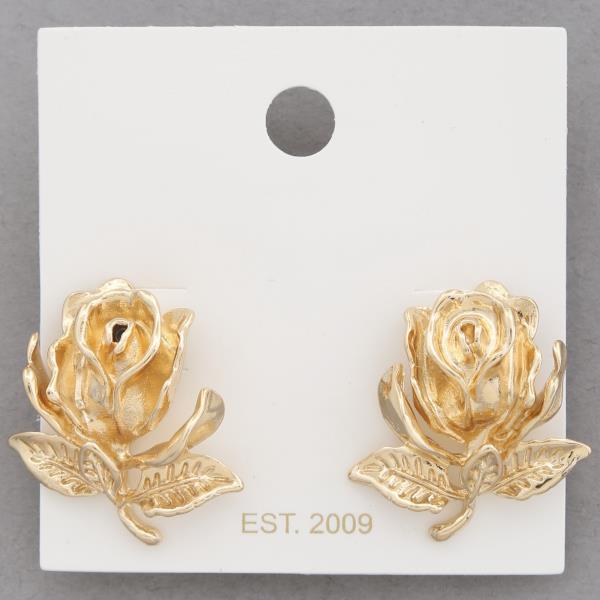 ROSE METAL EARRING