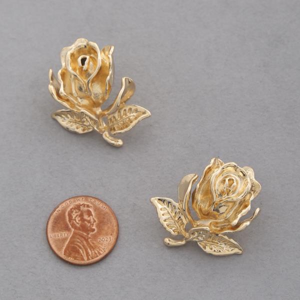 ROSE METAL EARRING