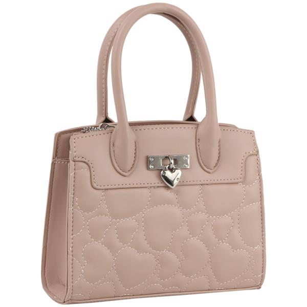 (ONLINE ONLY) Heart quilted mini satchel bag