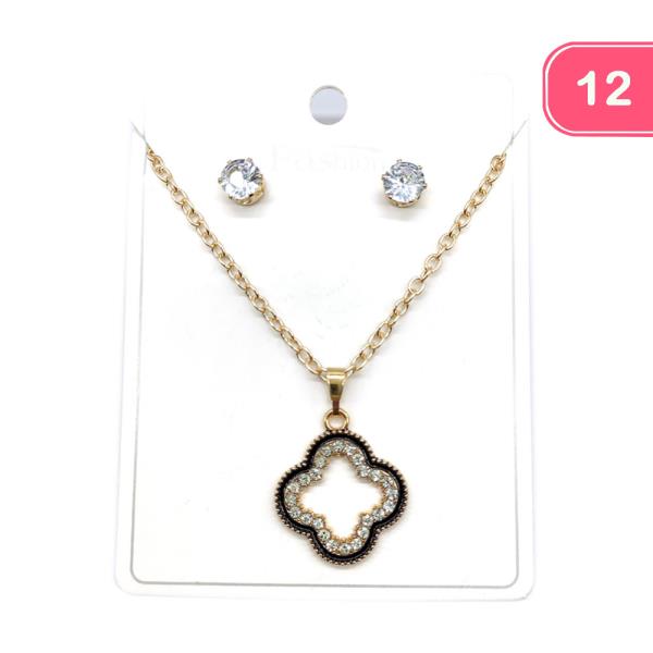 CLOVER NECKLACE SET (12 UNITS)