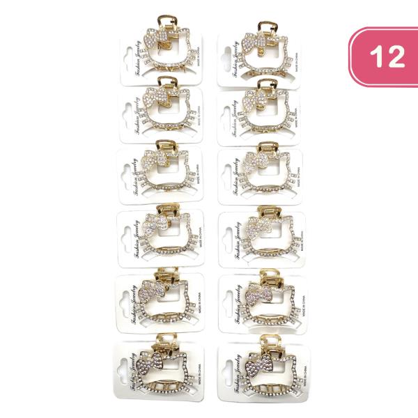 CAT HAIR CLAW JAW CLIP (12 UNITS)