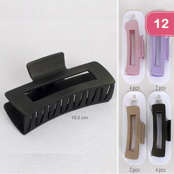 RECTANGLE HAIR CLAW JAW CLIP (12 UNITS)