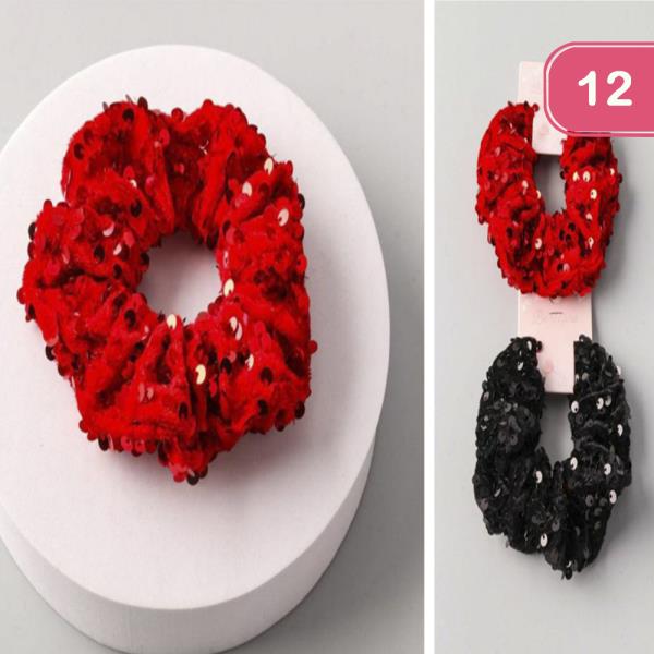 SEQUIN HAIR SCRUNCHIE (12 UNITS)