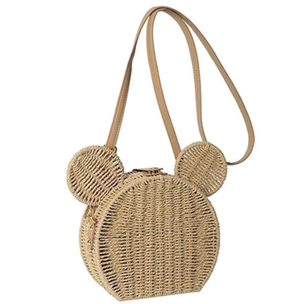 MICKY SHAPED WOVEN CROSSBODY BAG
