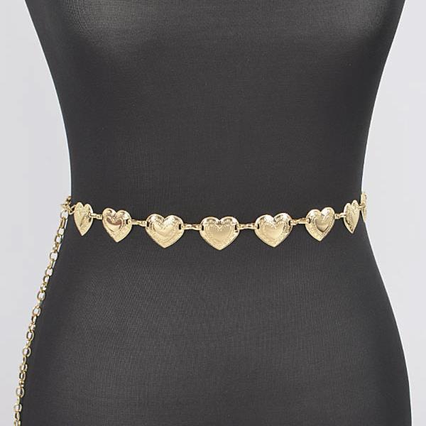 HEART SHAPE METAL CHAIN BELT