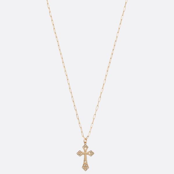 CROSS PENDANT METAL NECKLACE