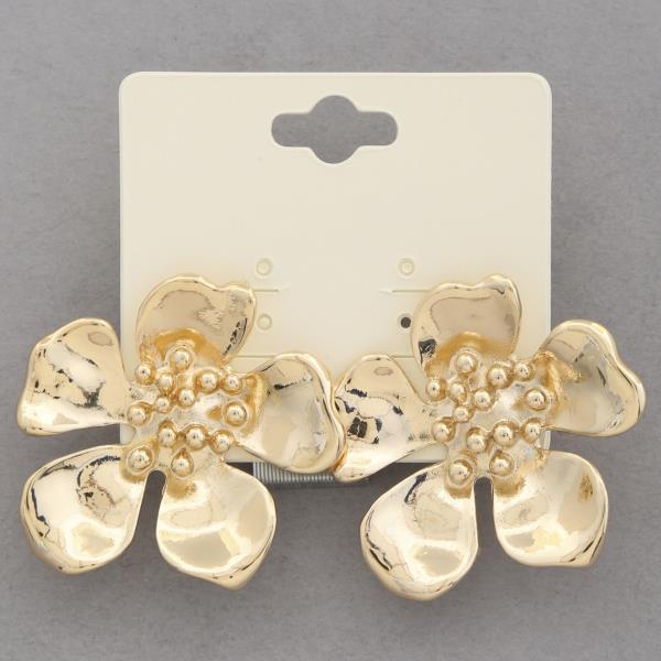 FLOWER METAL EARRING