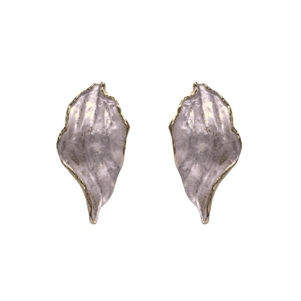 METAL SILVER POST EARRING