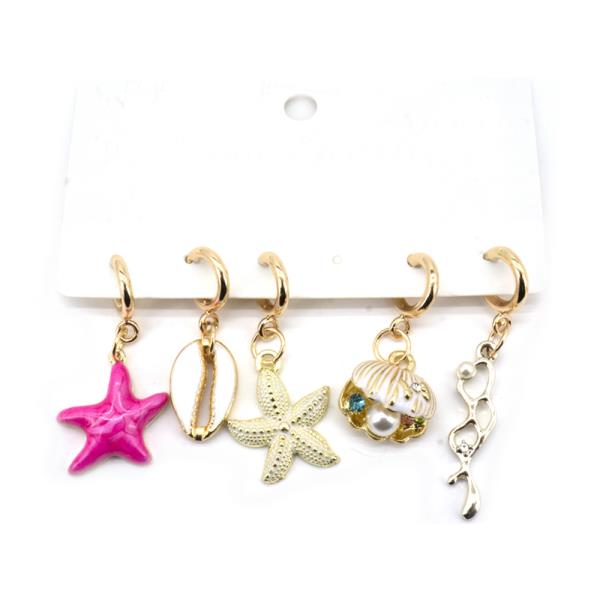 SEALIFE THEME 5PCS CHARM SET