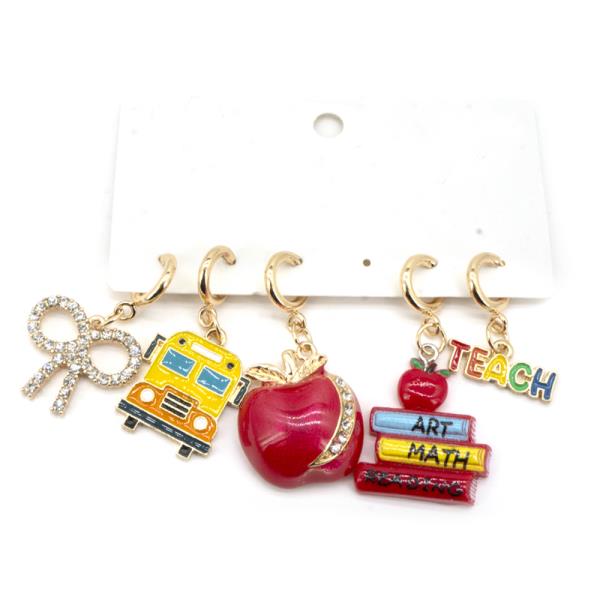 SCHOOL THEME 5PCS CHARM SET