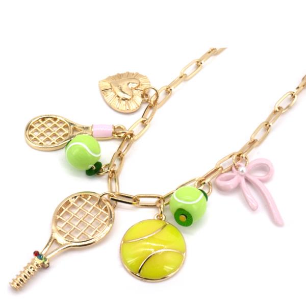 TENNIS THEME CHARM NECKLACE