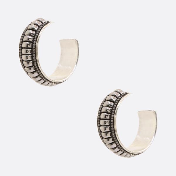 OPEN HOOP METAL EARRING