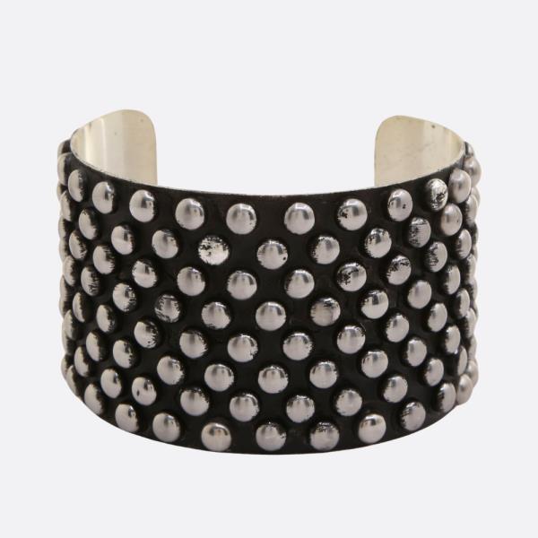 STUDDED METAL CUFF BRACELET