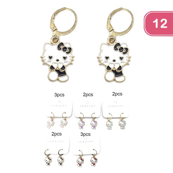 CAT DANGLE EARRING (12 UNITS)