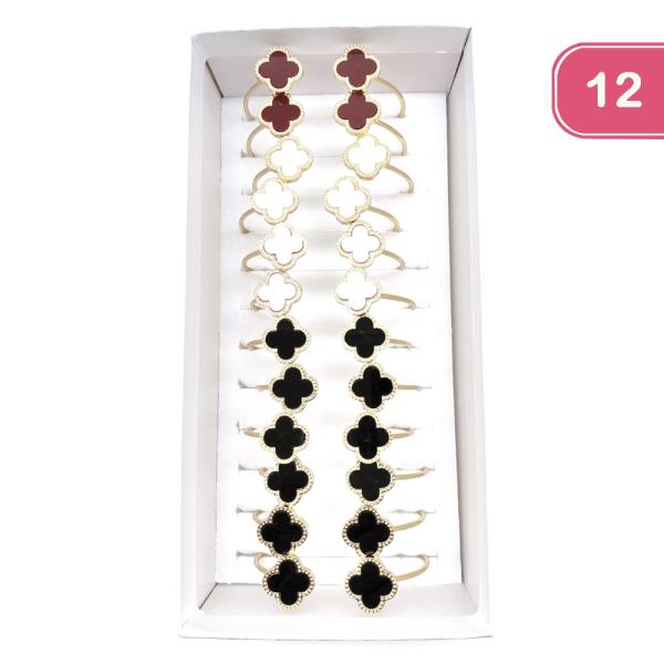 DOUBLE CLOVER CUFF BRACELET (12 UNITS)