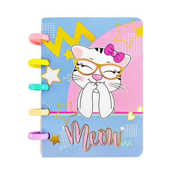 SMALL CUTE CAT PLASTIC SPIRAL NOTEBOOK