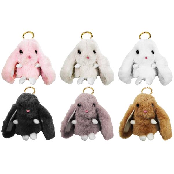 FAUX FUR BUNNY KEYCHAIN