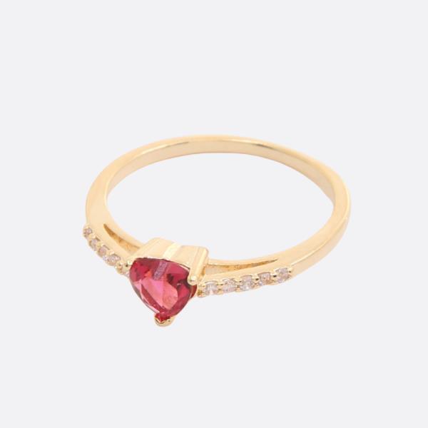 SODAJO HEART SHAPE CZ GOLD DIPPED RING