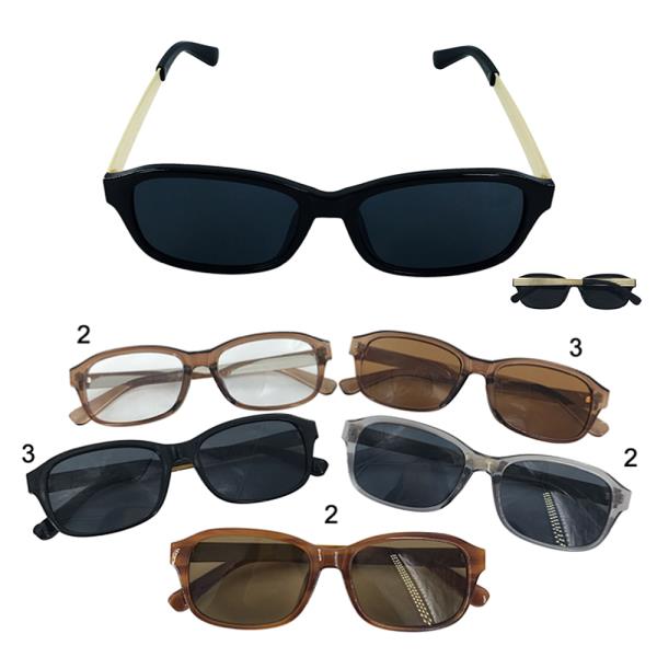 ROUND SQUARE CLEAR AND SHADE SUNGLASSES 1DZ