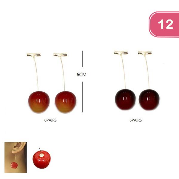 CHERRY WIRE DANGLE EARRING (12 UNITS)