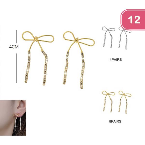 METAL RIBBON EARRING (12 UNITS)