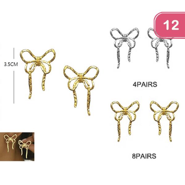 METAL RIBBON EARRING (12 UNITS)