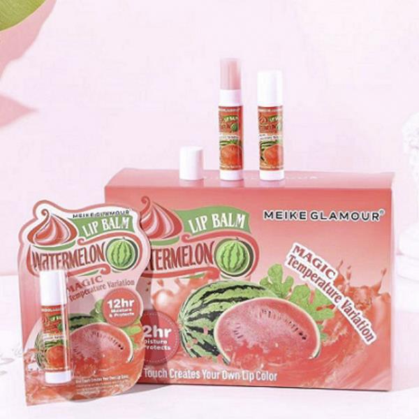 MEIKE GLAMOUR LIP BALM WATERMELON (24 UNITS)