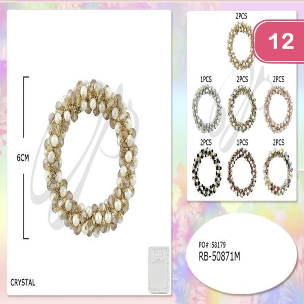 PEARL STRETCH HAIR TIE (12 UNITS)