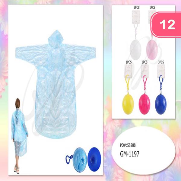 RAINCOAT BALL KEYCHAIN (12 UNITS