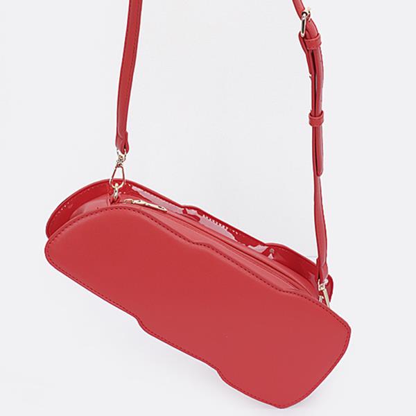 FAUX LEATHER LIPSTICK NOVELTY BAG