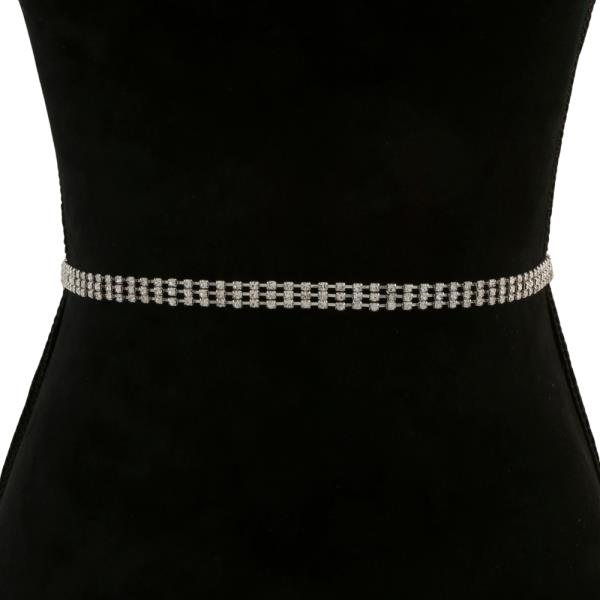 3 LINE RHINESTONE BELT