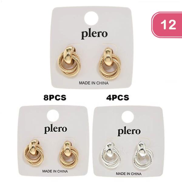 METAL ROUND POST EARRING (12 UNITS)