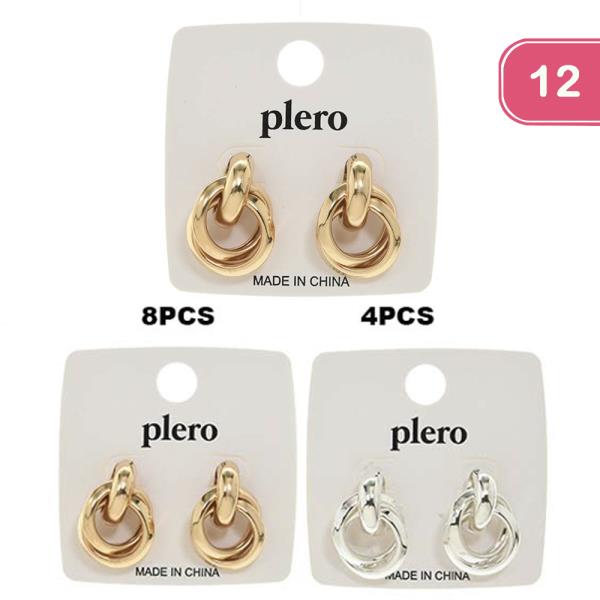 METAL ROUND POST EARRING (12 UNITS)