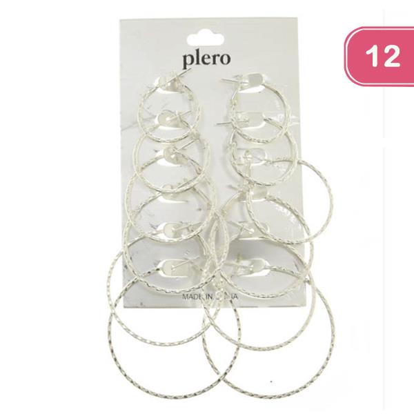 HOOP EARRING MULTI SET (12 UNITS)