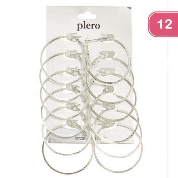 HOOP EARRING MULTI SET (12 UNITS)