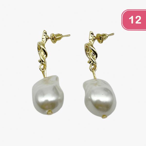 PEARL DANGLE EARRING (12 UNITS)