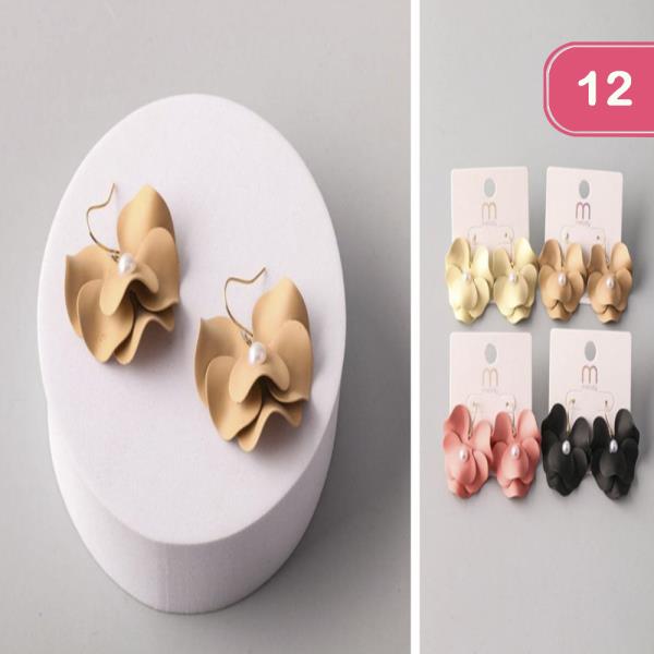 PANSEY FLOWER DROP EARRING (12 UNITS)