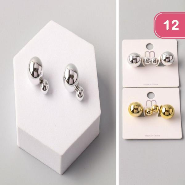 FRONT BACK ORB EARRING (12 UNITS)