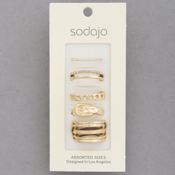 SODAJO METAL ASSORTED RING SET