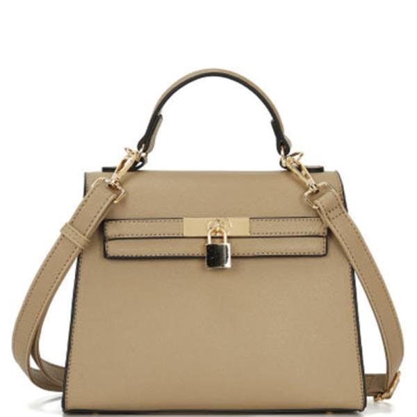 SMOOTH KEY LOCK HANDLE SATCHEL