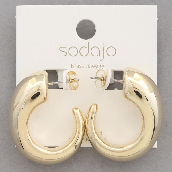 SODAJO METAL GOLD DIPPED EARRING