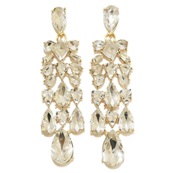 TEARDROP DANGLE RHINESTONE EARRING