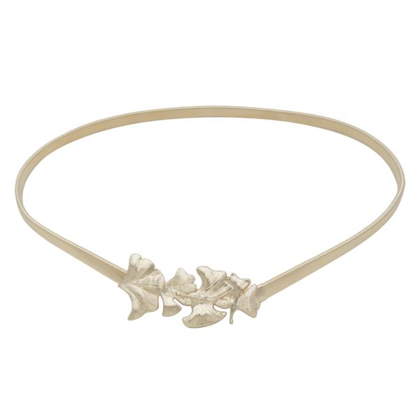 GINGKO LEAF STRETCH CHAIN BELT