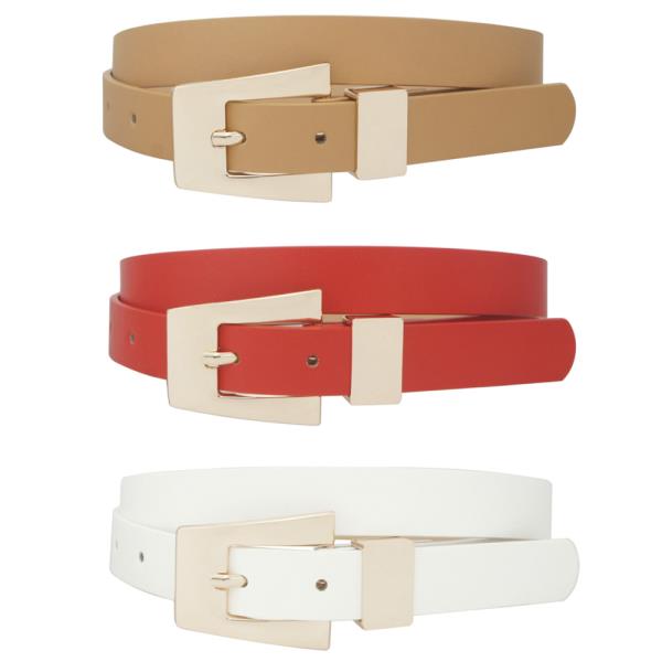 ANGULAR TENT BUCKLE TRIO BELT