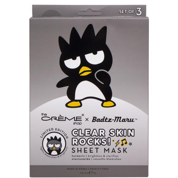 THE CREME SHOP X BADTZ MARU CLEAR SKIN ROCKS SHEET MASK SET OF 3