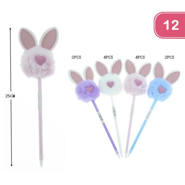 POM POM HEART RABBIT PEN (12 UNITS)