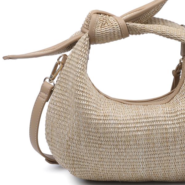 WOVEN KNOT STUD CROSSBODY BAG